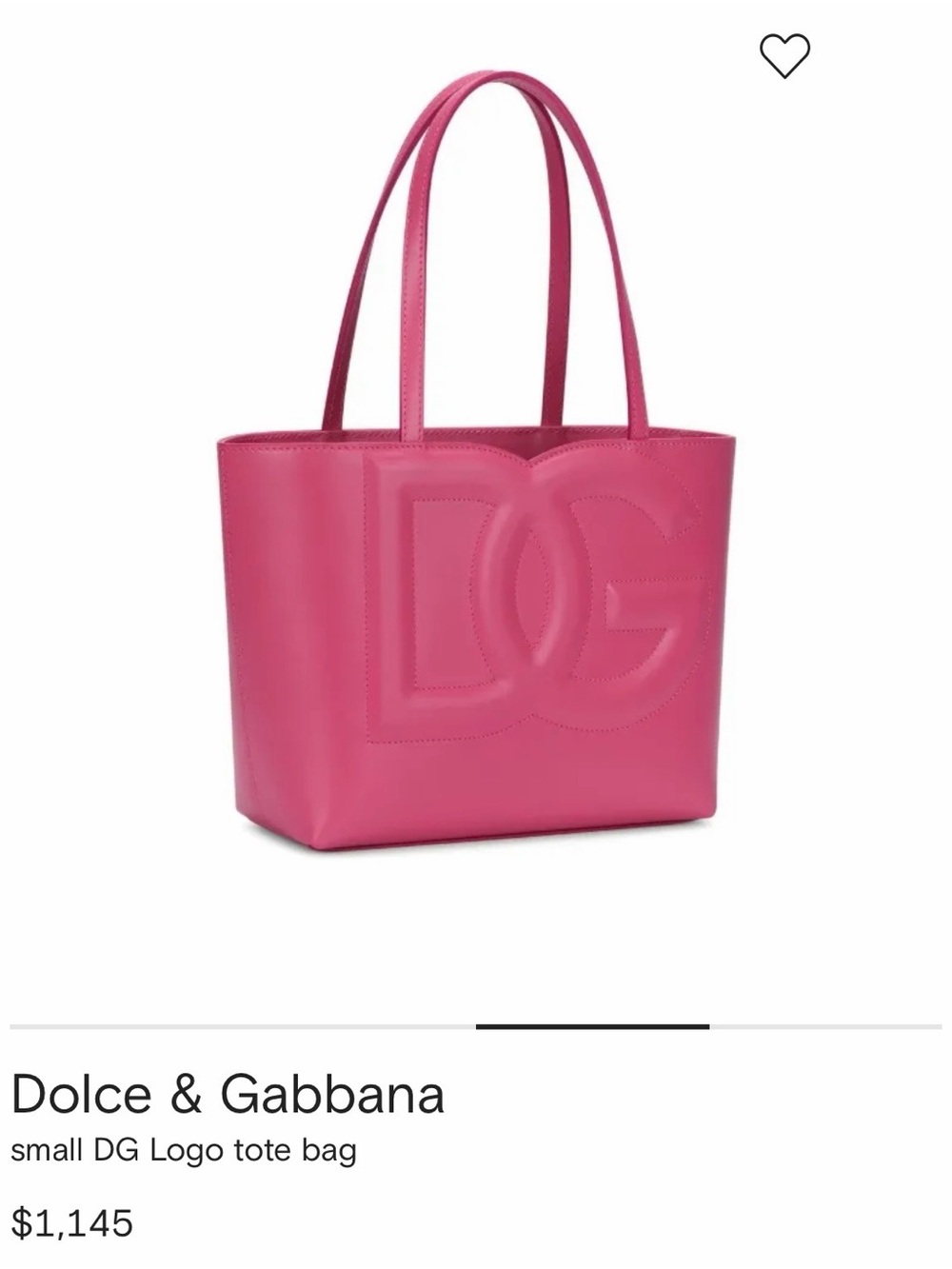 Dolce & Gabbana Pink Logo Tote